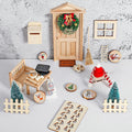 Hochwertige Wichteltuer Komplettset Wichtel Zubehoer Weihnachten Wichteltuer Set Weihnachtsdeko Feentuer Wichtelhaus Weihnachtsbaumgirlande Teppich Gartenmoebel 45 Stueck Variante 97