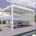 Hochwertige PURPLE LEAF Pergola Zubehoer 2er Set Sichtschutz geeignet fuer 3 m Lamellenwand Weiss Variante 151